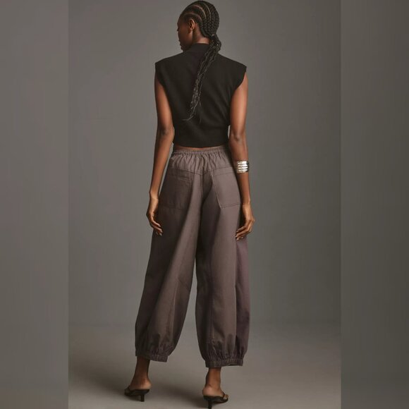 Anthropologie The Mossa Parachute Trousers Pants M 8 Women Cotton Pant NEW 45297 - Picture 2 of 4